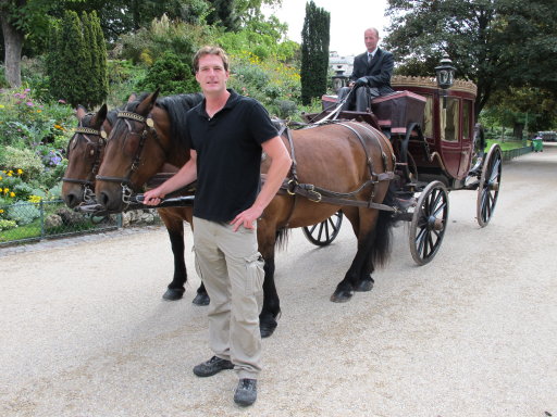 Dan Snow with a horse and carriage